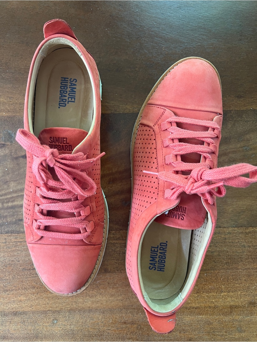 Samuel Hubbard Women's 8.5 M "SamSport Wanderer" Walking Shoe Coral Nubuck 0463 - Picture 9 of 10